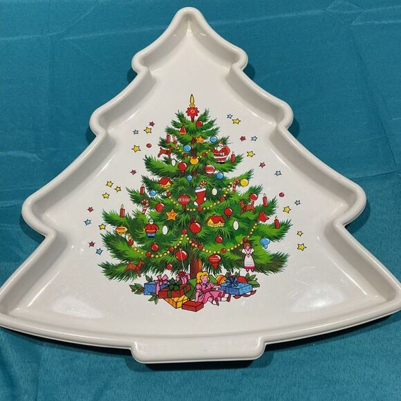 Vintage Ullman Plastic Christmas Cookie Tray - Picture 1 of 4
